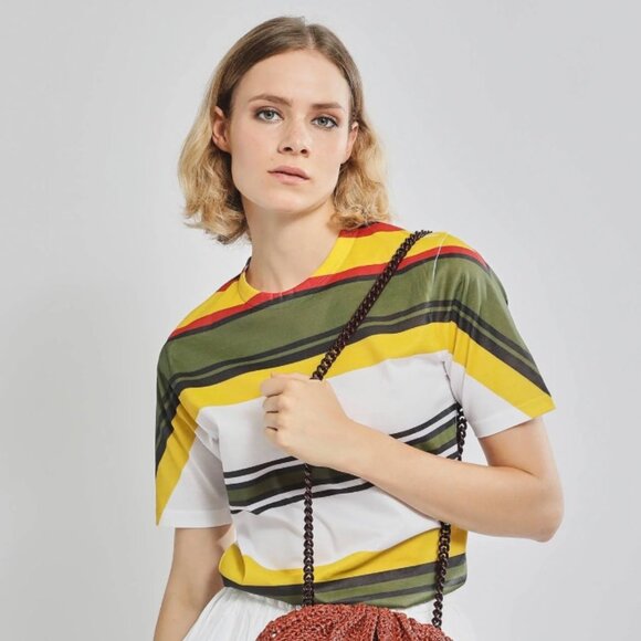 Maria La Rosa Tops - Maria La Rosa Striped printed t-shirt Size S